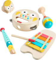 Fisher-Price 6 részes zenélő ajándékkészlet fa hangszerekkel