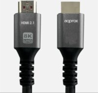 Approx APPC62 HDMI 2.1 Apa - HDMI 2.1 Apa 8K Aranyozott Kábel 1m - Fekete