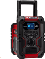 Einhell TE-CR 18 Li DAB+/FM/BT Akkus Hordozható Építkezési Munka rádió 18V - Fekete/Piros