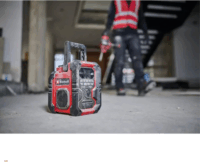 Einhell TE-CR 18 Li DAB+/FM/BT Akkus Hordozható Építkezési Munka rádió 18V - Fekete/Piros