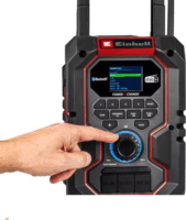Einhell TE-CR 18 Li DAB+/FM/BT Akkus Hordozható Építkezési Munka rádió 18V - Fekete/Piros