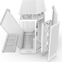 NZXT H9 Flow RGB Midi Torony Számítógépház + 4db 120mm ventilátor - Fehér