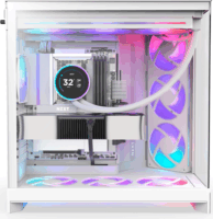NZXT H9 Flow RGB Midi Torony Számítógépház + 4db 120mm ventilátor - Fehér