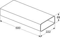 Neff Z861SM1 Páraelszívó Csatorna műanyag Idom 0.5m - Fekete