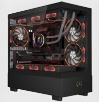 KEEP OUT XC-301 GLASS Micro Tower Számítógépház + 3db 120mm ventilátor - Fekete