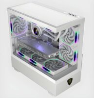 KEEP OUT XC-301W GLASS Micro Tower Számítógépház + 3db 120mm ventilátor - Fehér