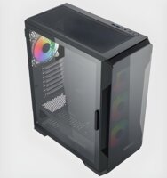 KEEP OUT XC-901 PRO Midi Torony Számítógépház + 4db 120mm ventilátor - Fekete