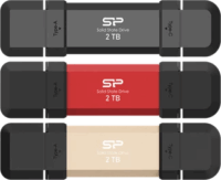 Silicon Power DS72 USB-A / USB-C 3.2 250GB Pendrive - Fekete