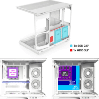 Spirit of Gamer Viper CRX ARGB Midi Torony Számítógépház - Fehér