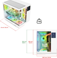 Spirit of Gamer Viper CRX ARGB Midi Torony Számítógépház - Fehér