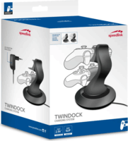 Speedlink Twindock Ps4 töltőállomás hálózati adapterrel 2 kontrollerhez Fekete