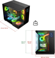 Spirit of Gamer Viper CRX ARGB Midi Torony Számítógépház - Fekete