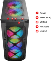 Spirit of Gamer Rebel XT ARGB Midi Torony Számítógépház - Fekete