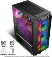 Spirit of Gamer Rebel NX Midi Torony Számítógépház - Fekete