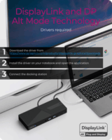 ICY BOX IB-DK2246AC Univerzális USB-C Laptop Dokkoló Állomás 100 Watt