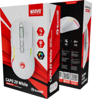 Marvo M292 Capo 20 Vezetékes Gaming Egér - Fehér