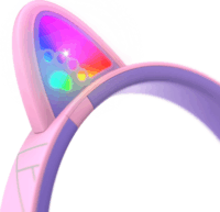 PowerLocus Bobo Bluetooth mikrofonos gyerek fejhallgató - Lila/Rózsaszín