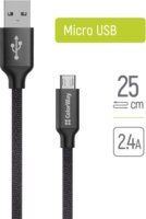 Colorway CW-CBUM048-BK USB-A 2.0 Apa - Micro USB Apa Adat és Töltőkábel 0.25m - Fekete