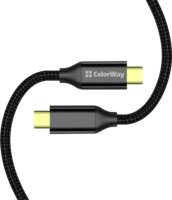 Colorway CW-CBPDCC062-BK USB-C 3.2 Apa - USB-C 3.2 Apa Adat és Töltőkábel 100W 60Hz 1m - Fekete