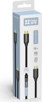 Colorway CW-CBPDCC062-BK USB-C 3.2 Apa - USB-C 3.2 Apa Adat és Töltőkábel 100W 60Hz 1m - Fekete