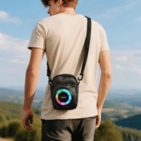 Hoco HC41 válltáska Bluetooth hangszóróval Hordozható hangfal 8 Watt - Fekete