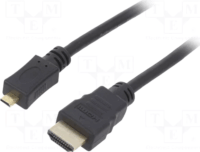 Goobay 53781 HDMI 2.0 Apa - Micro HDMI Apa Kábel 1m - Fekete