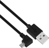 Stansson CZ-230-D USB-A 2.0 Apa - 90° Micro USB Adat és Töltőkábel 1m - Fekete