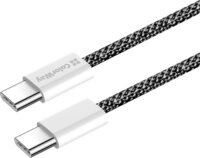 Colorway CW-CBPDCC061-BK USB-C 2.0 Apa - USB-C 2.0 Apa Fonott Adat és Gyorstöltő Kábel 60W 1m - Fekete