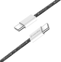 Colorway CW-CBPDCC061-BK USB-C 2.0 Apa - USB-C 2.0 Apa Fonott Adat és Gyorstöltő Kábel 60W 1m - Fekete