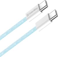 Colorway CW-CBPDCC061-BL USB-C 2.0 Apa - USB-C 2.0 Apa Adat és Gyorstöltő Kábel 60W 1m - Kék