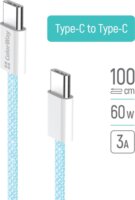 Colorway CW-CBPDCC061-BL USB-C 2.0 Apa - USB-C 2.0 Apa Adat és Gyorstöltő Kábel 60W 1m - Kék