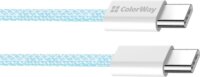 Colorway CW-CBPDCC061-BL USB-C 2.0 Apa - USB-C 2.0 Apa Adat és Gyorstöltő Kábel 60W 1m - Kék