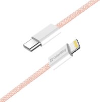 Colorway CW-CBPDCL061-P USB-C 2.0 Apa - Lightning Fonott Adat és Töltőkábel 27W 1m - Rózsaszín