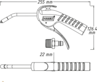 Hazet 9040P-3 Kompresszor Fúvópisztoly 1/4"