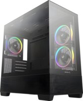 DeepCool CG380 3F Midi Torony Számítógépház + 3db 120mm ventilátor - Fekete