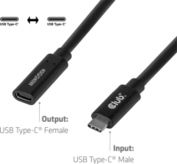Club 3D CAC-2502 USB-C 1.4 Apa - USB-C 1.4 Anya Hosszabbító Kábel 240W 1m - Fekete