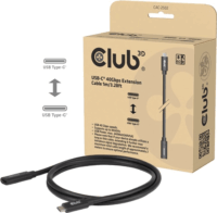 Club 3D CAC-2502 USB-C 1.4 Apa - USB-C 1.4 Anya Hosszabbító Kábel 240W 1m - Fekete