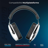 Spirit of Gamer MIC-XH1400 Wireless RF + Bluetooth Fejhallgató Headset - Fekete / Fehér