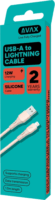 AVAX CB3306 USB-A Apa - Lightning Szilikon Adat és Töltőkábel 1.5m Rózsaszín