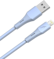 AVAX CB3305 USB-A Apa - Lightning Szilikon Adat és Töltőkábel 1.5m - Világoskék