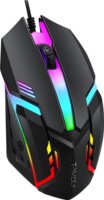 Bestone T-Wolf v1 S28 Colorful Light Vezetékes RGB Gaming Egér - Fekete
