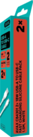 AVAX CB4301 USB-A Apa - USB-C Apa Szilikon Adat és Töltőkábel Csomag 18W 1.5m - Fehér (2db/csomag)