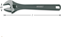Hazet 279-8 Állítható Villáskulcs 206mm