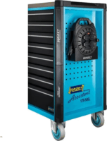 Hazet 161N-3D Kültéri Hálózati hosszabító Kábeldob 4 aljzattal 10 méter - Fekete