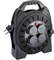 Hazet 161N-3D Kültéri Hálózati hosszabító Kábeldob 4 aljzattal 10 méter - Fekete