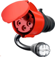 Go-e CH-04-02 Elektromos autó Töltőadapter CEE7 apa - CEE32 anya 0,3m (22kW - 32A) - Fekete