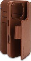 Decoded Magsafe Apple iPhone 16 Pro Flip Bőrtok Levehető pénztárcával - Barna