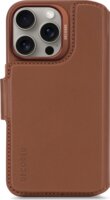 Decoded Magsafe Apple iPhone 16 Pro Flip Bőrtok Levehető pénztárcával - Barna