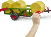 Bruder Bála gyűjtő utánfutó autó kiegészítő 3db bálával