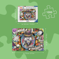 Ravensburger Fashionably late nyuszi 1000 darbos puzzle